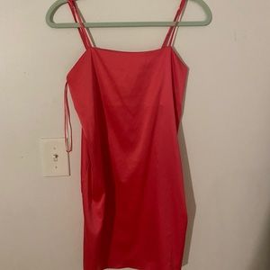 Hot pink silk Zara mini dress